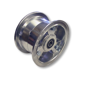 5″ ALUMINUM TRI-STAR WHEEL, 3″ WIDE WITH 5/8″ ID PRECISION BALL BEARINGS