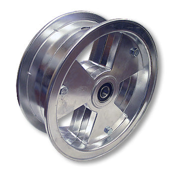 8″ ALUMINUM TRI-STAR WHEEL, 3″ WIDE WITH 5/8″ PRECISION BALL BEARING